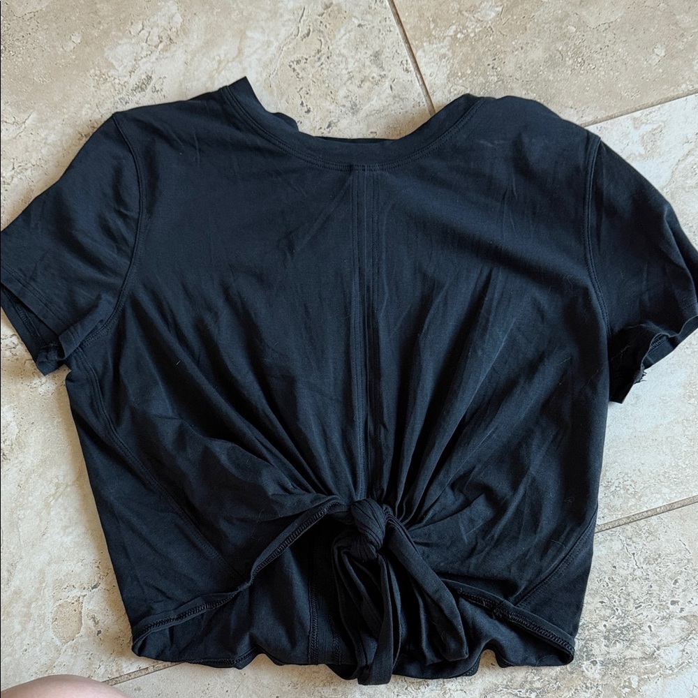 lululemon athletica Black Tie-Back Tee